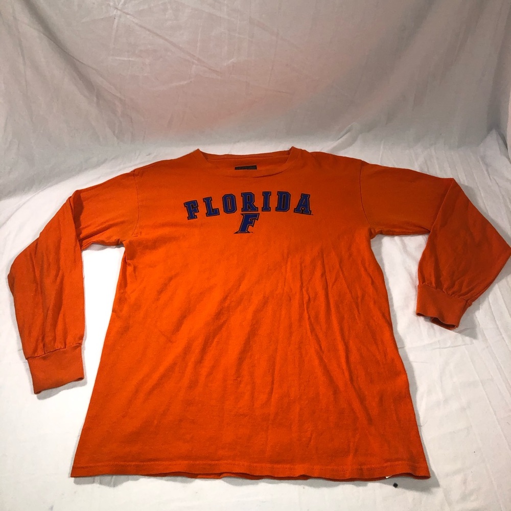 Men’s Majestic Florida Gators Logo Graphic Long Sleeve Shirt Size Medium Orange - Picture 1 of 5